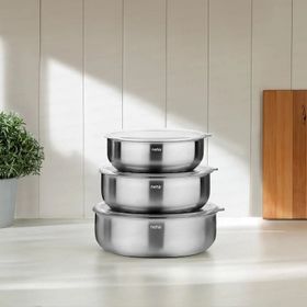 Nehir Silver Çelik 6 Parça Mat Saklama Kabı