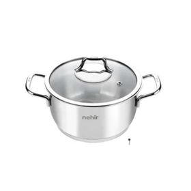 Nehir Silver Klasik 6 Parça Çelik Derin Tencere Seti