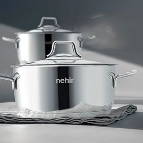 Nehir Silver Lüks 6 Parça Paslanmaz Çelik Tencere Seti