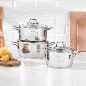 Nehir Trend Silver 6 Parça Tencere Seti