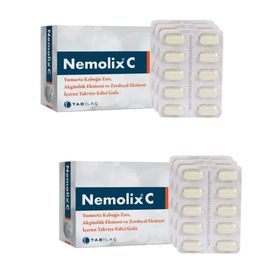 Nemolix C Yumurta Kabuğu Zarı Akgünlük Zerdeçal 2x30 Tablet