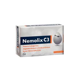 Nemolix C3 Yumurta Kabuğu Zarı Akgünlük Zerdeçal 30 Tablet