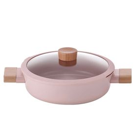 Neoflam Blossom 24 cm Cam Kapaklı Alüminyum Döküm Tencere