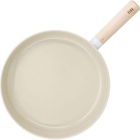 Neoflam D-NEOF128 Bej Ahşap Saplı 28 cm Döküm Tava