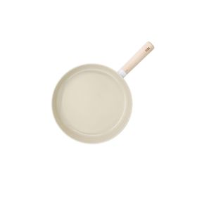 Neoflam D-NEOF128 Bej Ahşap Saplı 28 cm Döküm Tava