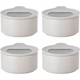 Neoflam D-NEONE070-01 Fika One Seramik 4 Adet 700 ml Buz Beyaz Saklama Kabı