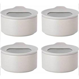 Neoflam D-NEONE070-01 Fika One Seramik 4 Adet 700 ml Buz Beyaz Saklama Kabı