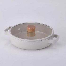 Neoflam Fika 26 cm Alüminyum Bej Cam Kapaklı Döküm Tencere