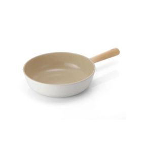 Neoflam Fika 26 cm Alüminyum Döküm Bej Wok Tava