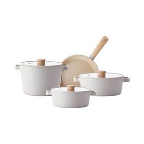 Neoflam Fika 7 Parça Alüminyum Döküm Tencere Tava Seti
