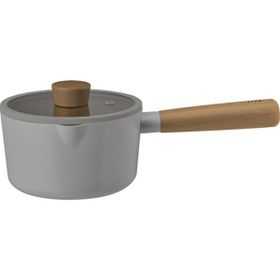 Neoflam Fika Alüminyum Döküm Cam Kapaklı Gri 16 cm Süt Tavası