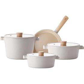 Neoflam Fika Bej 7 Parça Tencere ve Tava Seti