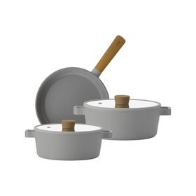 Neoflam Fika Cam Kapaklı 5 Parça Tencere Seti