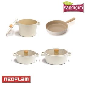 Neoflam Fika Cam Kapaklı 5 Parça Tencere Seti
