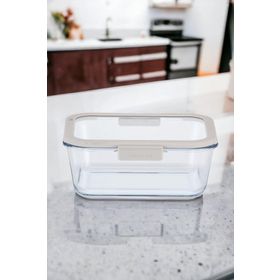 Neoflam Fika Glace Bej 1200 ml Cam Saklama Kabı