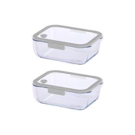 Neoflam Fika Glace Vakumlu 1900 ml 2 Parça Gri Saklama Kabı
