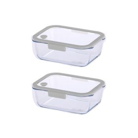 Neoflam Fika Glace Vakumlu 1900 ml 2 Parça Gri Saklama Kabı