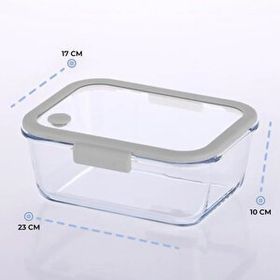 Neoflam Fika Glace Vakumlu Cam 1200 ml Gri Saklama Kabı