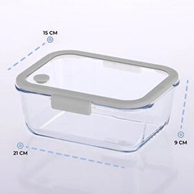 Neoflam Fika Glace Vakumlu Cam 1900 ml Gri Saklama Kabı