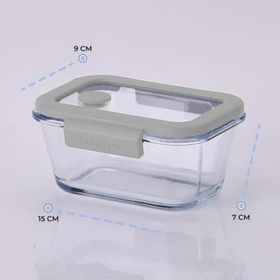 Neoflam Fika Glace Vakumlu Cam 460 ml Gri Saklama Kabı