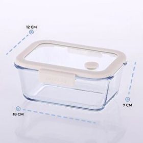 Neoflam Fika Glace Vakumlu Cam 800 ml Bej Saklama Kabı