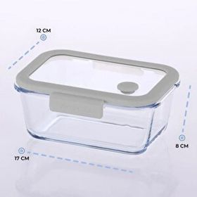 Neoflam Fika Glace Vakumlu Cam 800 ml Gri Saklama Kabı