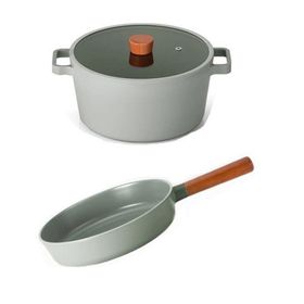 Neoflam Fika Gri 3 Parça Pratik 26 cm Tava ve Tencere Seti