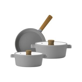 Neoflam Fika Gri 5 Parça Tencere Seti