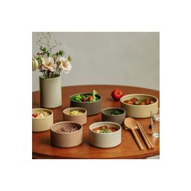 Neoflam Fika One 4'lü Bej Seramik Saklama Kabı Seti