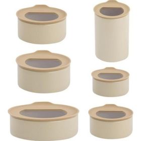 Neoflam Fıka One 6 Parça Bej Seramik Saklama Kabı