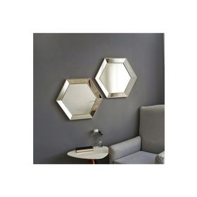 Neostill 2A405 2'li Altıgen Duvar Salon Boy Dekoratif Ayna