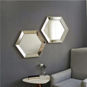 Neostill 2A405 2'li Altıgen Duvar Salon Boy Dekoratif Ayna