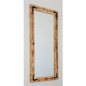Neostill 50x110 cm Ahşap Eskitme Boy Aynası