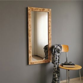 Neostill 50x110 cm Ahşap Zımbalı Eskitme Boy Aynası