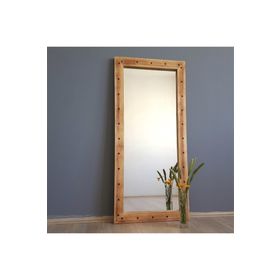Neostill 50x110 cm Ahşap Zımbalı Eskitme Boy Aynası