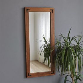 Neostill 50x110 cm Ceviz Ahşap Boy Aynası