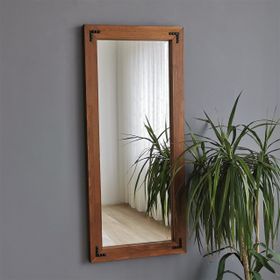 Neostill 50x110 cm Ceviz Ahşap Boy Aynası