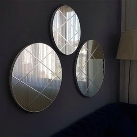 Neostill 60-50-40 cm Yuvarlak 3 Parça Baklava Desen Ayna