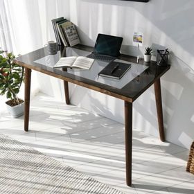Neostill Cozy Ahşap Temperli Cam Çalışma Masası