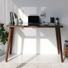 Neostill Cozy Ahşap Temperli Cam Çalışma Masası