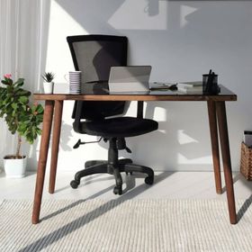 Neostill Cozy Ahşap Temperli Cam Çalışma Masası