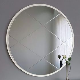 Neostill Füme Baklava Desen 60 cm Yuvarlak Ayna