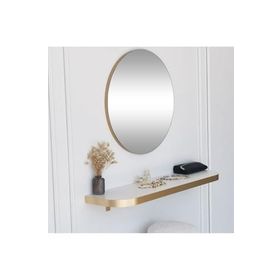 Neostill Gold Kenarlı Yuvarlak 60 cm Ayna