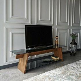 Neostill Tv 201 Ahşap Tv Sehpası Woodn Glass