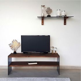 Neostill TV101 Masif Ahşap Woodn Glass Tv Ünitesi