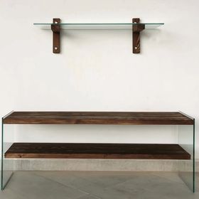 Neostill TV104 Masif Ahşap Woodn Glass Tv Ünitesi