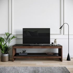 Neostill TV301 Ahşap Füme Pisagor Temperli Cam Tv Sehpası
