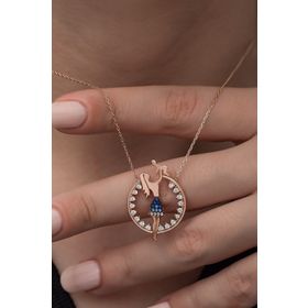 Nereze 925 Ayar Anne Çocuk Kadın Gümüş Kolye