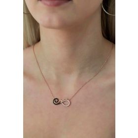 Nereze 925 Ayar Annem Sonsuzluk Model Kadın Gümüş Kolye