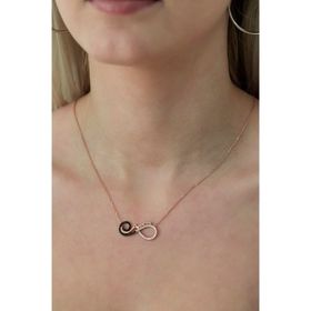 Nereze 925 Ayar Annem Sonsuzluk Model Kadın Gümüş Kolye